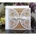 Square Invitation Card With Envelope Butterfly Wedding Invitation White Card